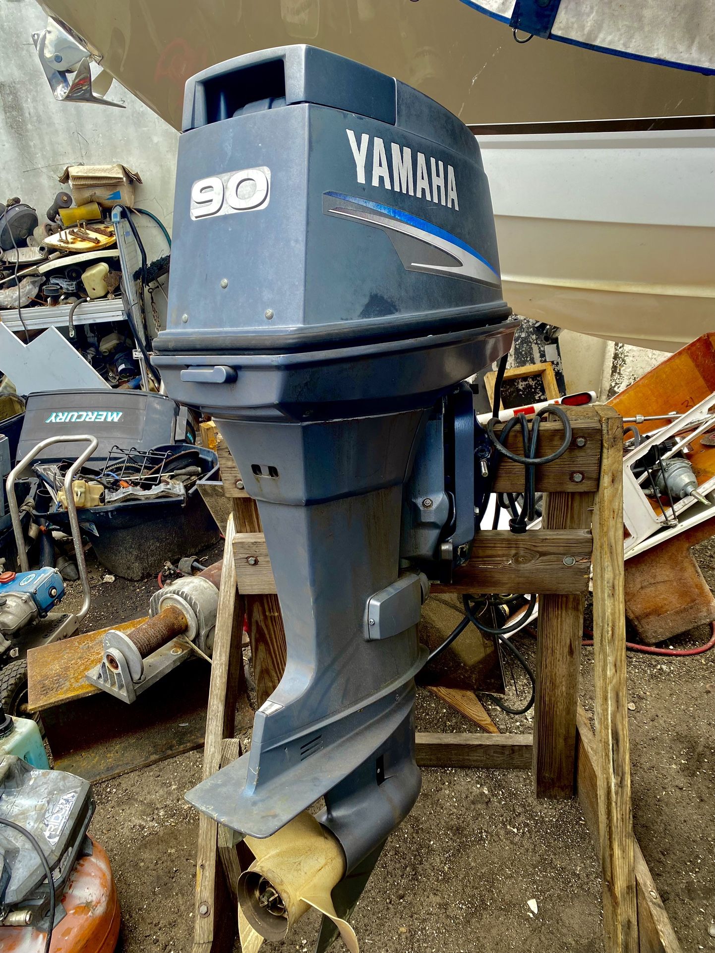 Yamaha 90Hp 2008 Outboard Motor Runs But Needs Powerhead Rebuild