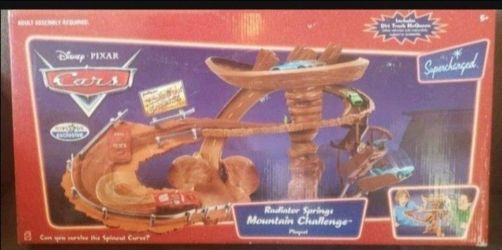 New 2006 Disney Pixar Cars Radiator Springs Mountain Challenge Playset - Toys R Us  Exclusive - Lightning McQueen - Sealed - Rare - New In Box - TRU L