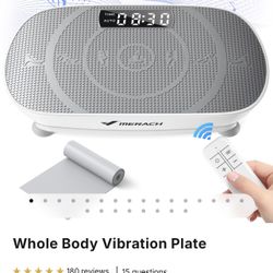Whole Body Vibration Plate come into colors, gray, and white and blue and dark gray