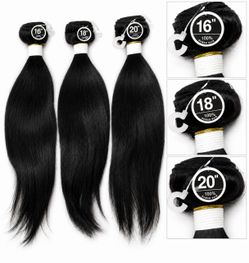 100% Human Hair Bundles | 16” 18” 20” | Straight