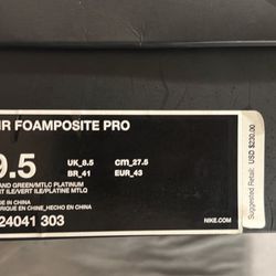 Nike Foam Posit Pro Size 9.5 
