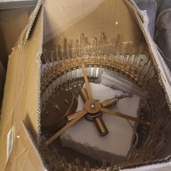 Bronze Flush Mount Clear Glass Bars