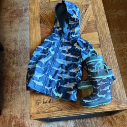 Toddler Rain jacket And Matching Boots