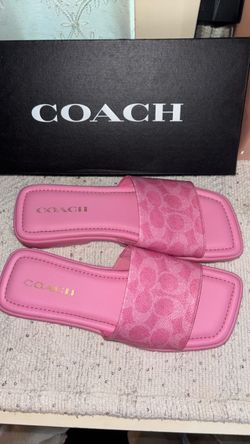 COACH women’s Florence Canvas Sandals