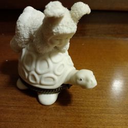 Tortoise & Bunny Piggyback stash figure.