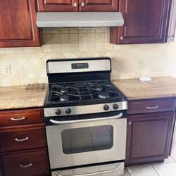 Kitchen Stove, Hood and Fridge