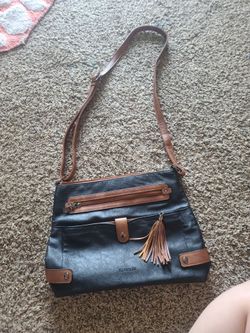 Fade On Black and brown faux leather