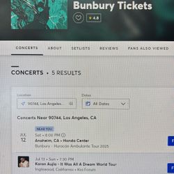 Bunbury Tickets