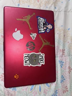 Red Hp laptop