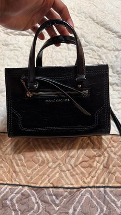 Marc Jacobs Black Leather Mini Tote Bag