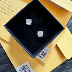 Brand New 1ct Moissanite Each Side Earring S925 Silver