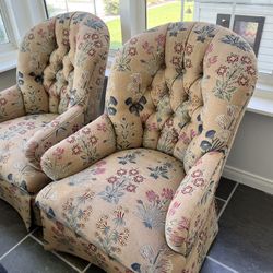 Two Custom Upholstered Chairs