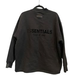 Essentials FOG Fear of God Mock Neck Black Hoodie Sweatshirt Black S