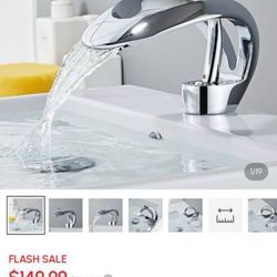 Waterfall Bathroom Faucet Sink