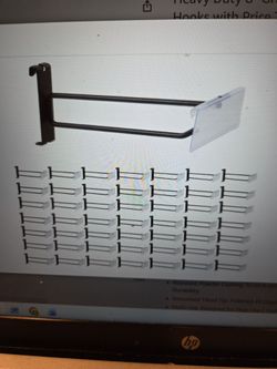 Heavy Duty 8" Gridwall/Grid Panel Double Bar Hooks with Price Tag Holders