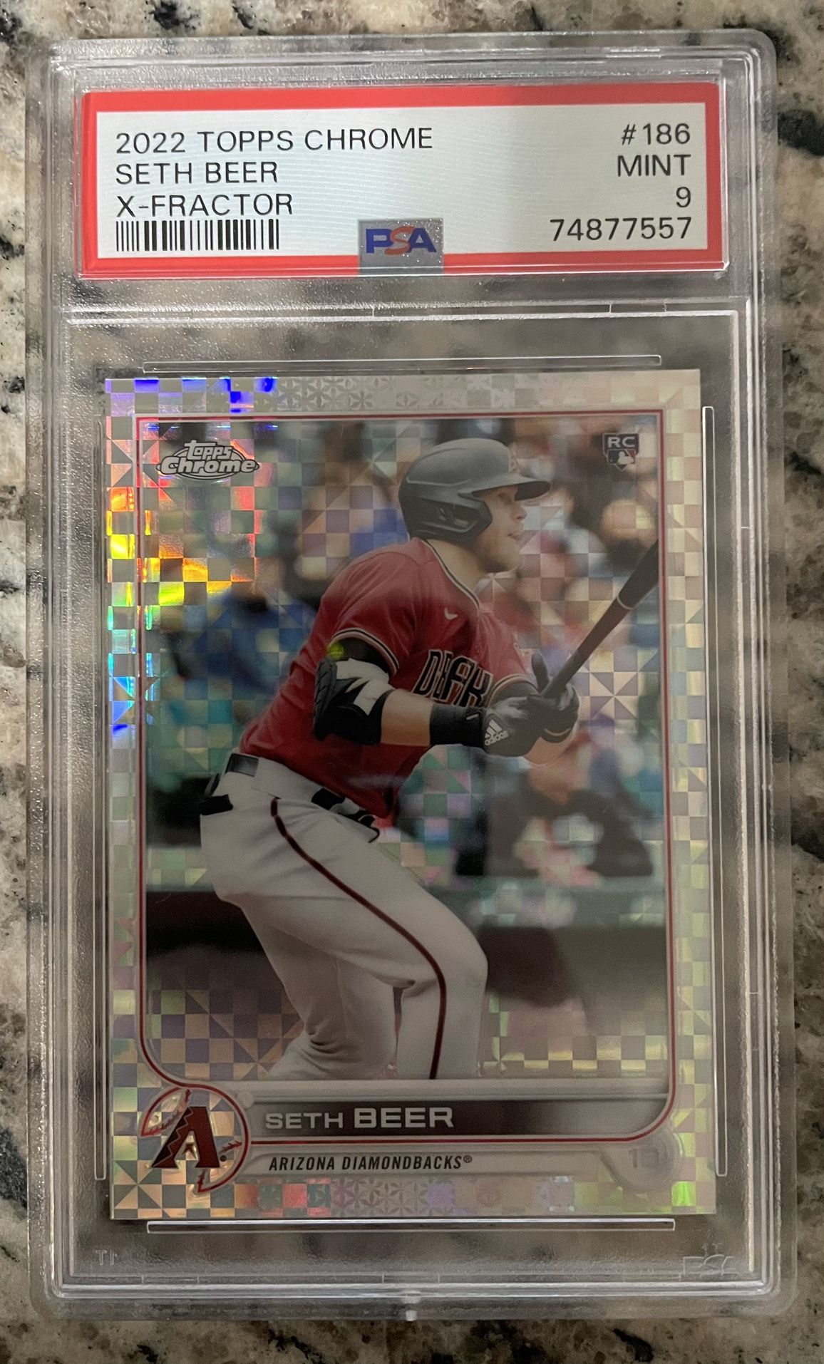 2022 Topps Chrome X-Factor RC Seth Beer #186 PSA 9 Mint
