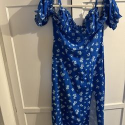 Floral Blue Dress