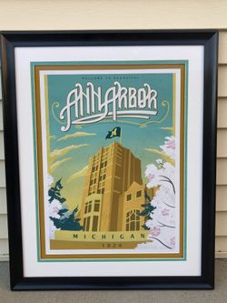 Ann Arbor/University Of Michigan Framed Poster
