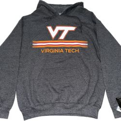 Virginia Tech Hokies Gray Pullover Hoodie Sweatshirt Mens Medium New Captivating