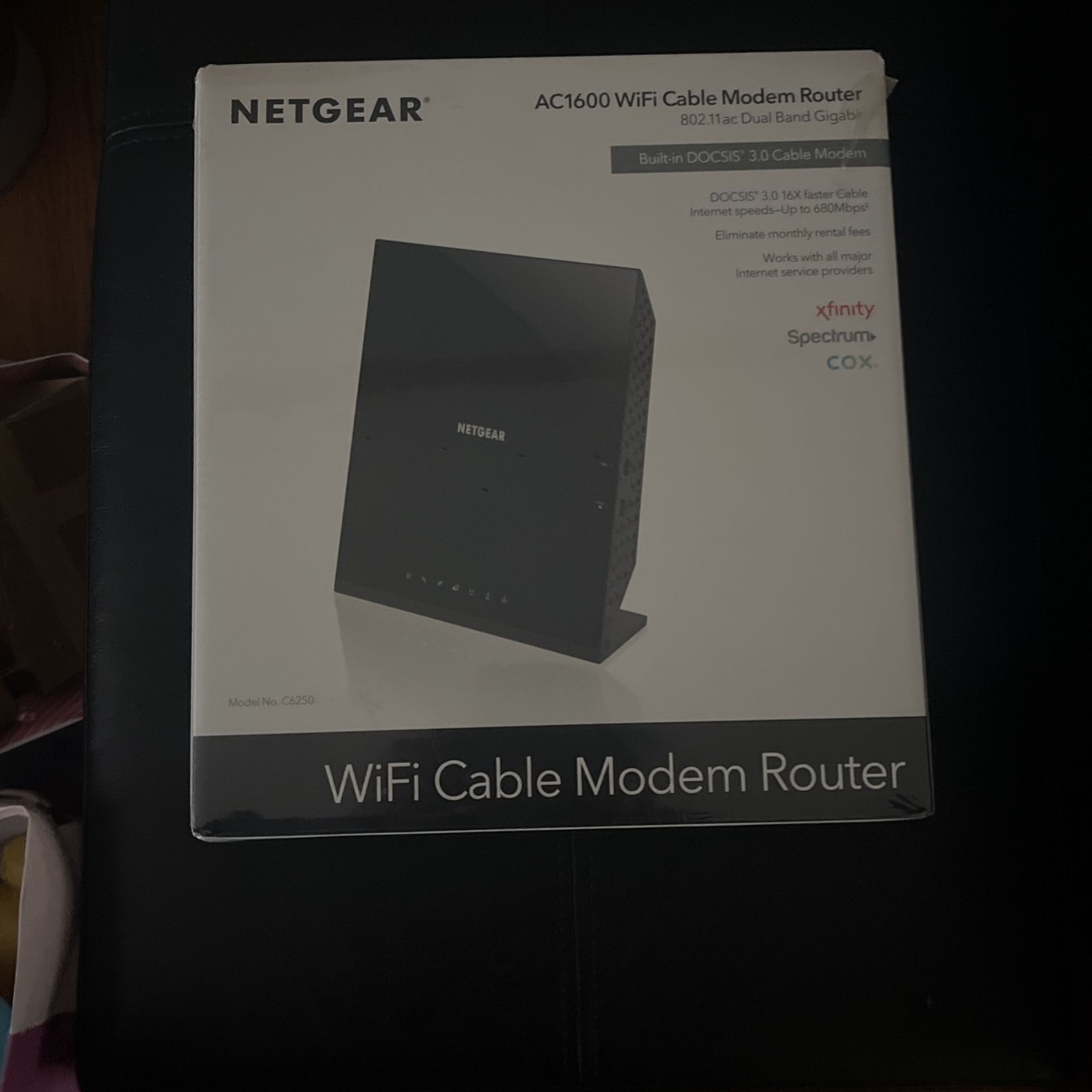NEW NETGEAR AC1600 Wifi Cable Modem Router