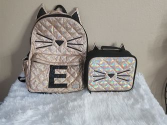 Girls justice backpack and lunchbox
