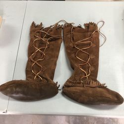 Vintage Indian Leather Moccasins Boots 