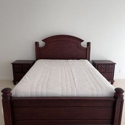 Queen Bed and Nightstands