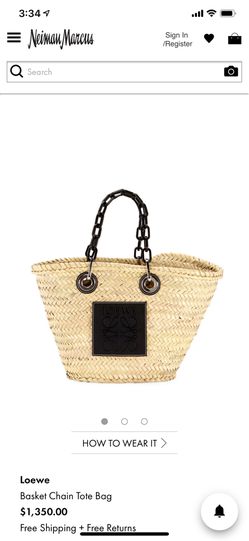 Loewe basket chain tote bag