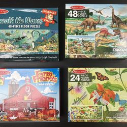 Set Of 4 Floor Big Puzzles Kids Toddlers 