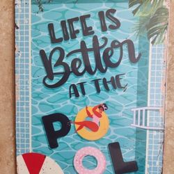 Metal Pool Sign