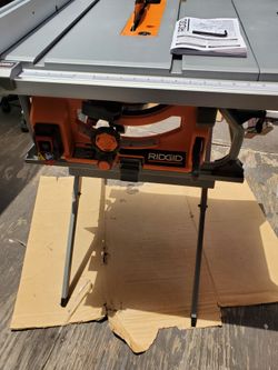 For Sale A Lightly Used Ridgid 15Amp 10in Portable Corded Jobsite Table Saw With Folding Stand Model  R4518 in Excellent working condition