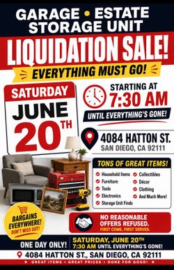 GARAGE ESTATE & STORAGE UNIT SALE