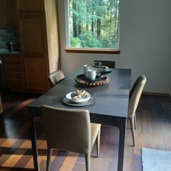 Large Table W Extension And 4 Chairs 