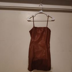 Brown Love Tree Size Medium Dress