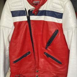 TT International Cafe Racer Leather Padded Jacket