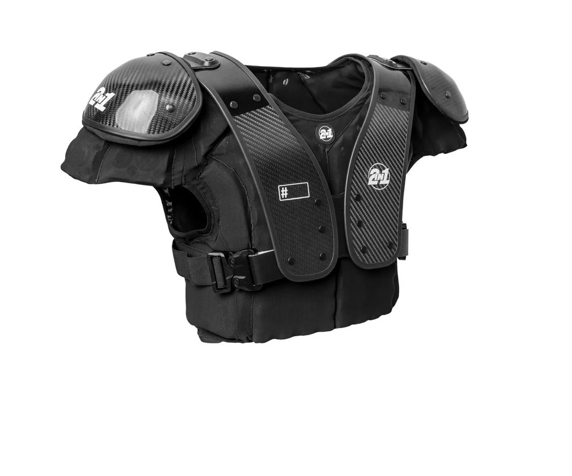 2in1 Carbon Fiber Light Weight Shoulder Pads Adult Medium
