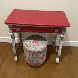 Desk or Beauty Stand w/ Stool