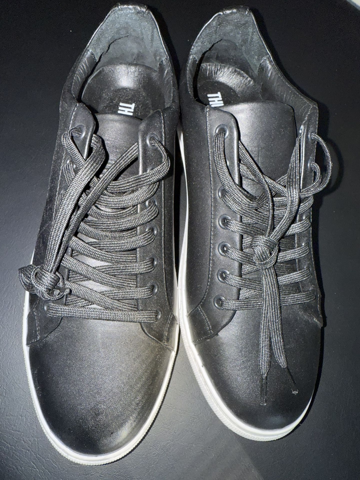 Leather Sneakers Men’s Black New 9.5