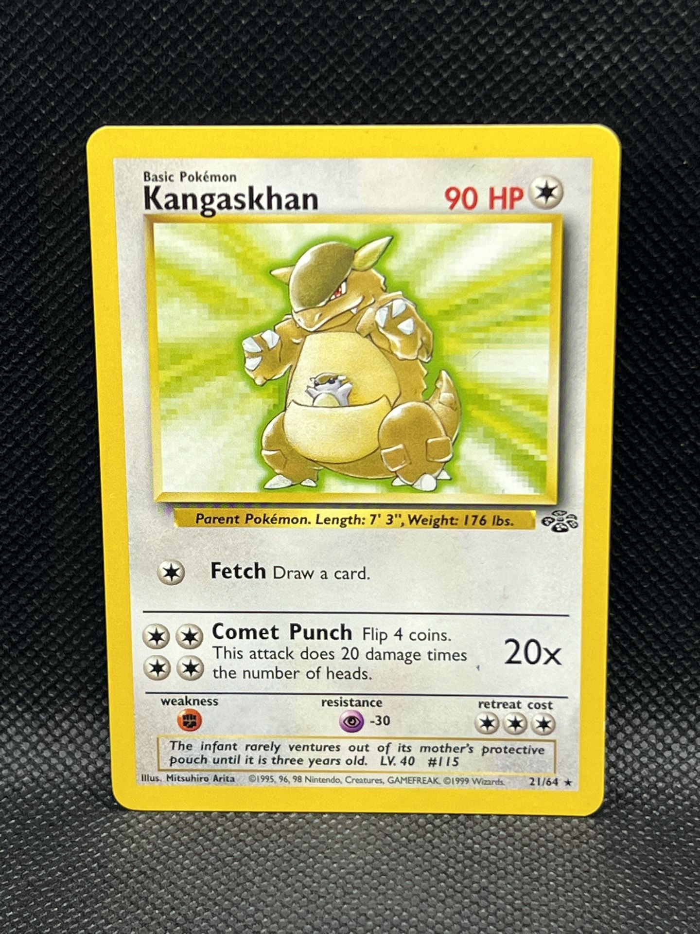 kangaskhan 1995 pokemon card Kangaskhan JU 5/64 Holo