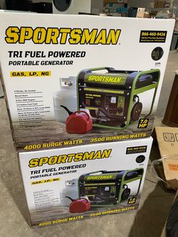 4,000-Watt/3,500-Watt Recoil Start Tri Fuel Portable Generator