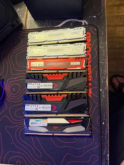 Mixed DDR4 Gaming RAM Lot — Crucial Ballistix, PNY XLR8 & Silicon Power