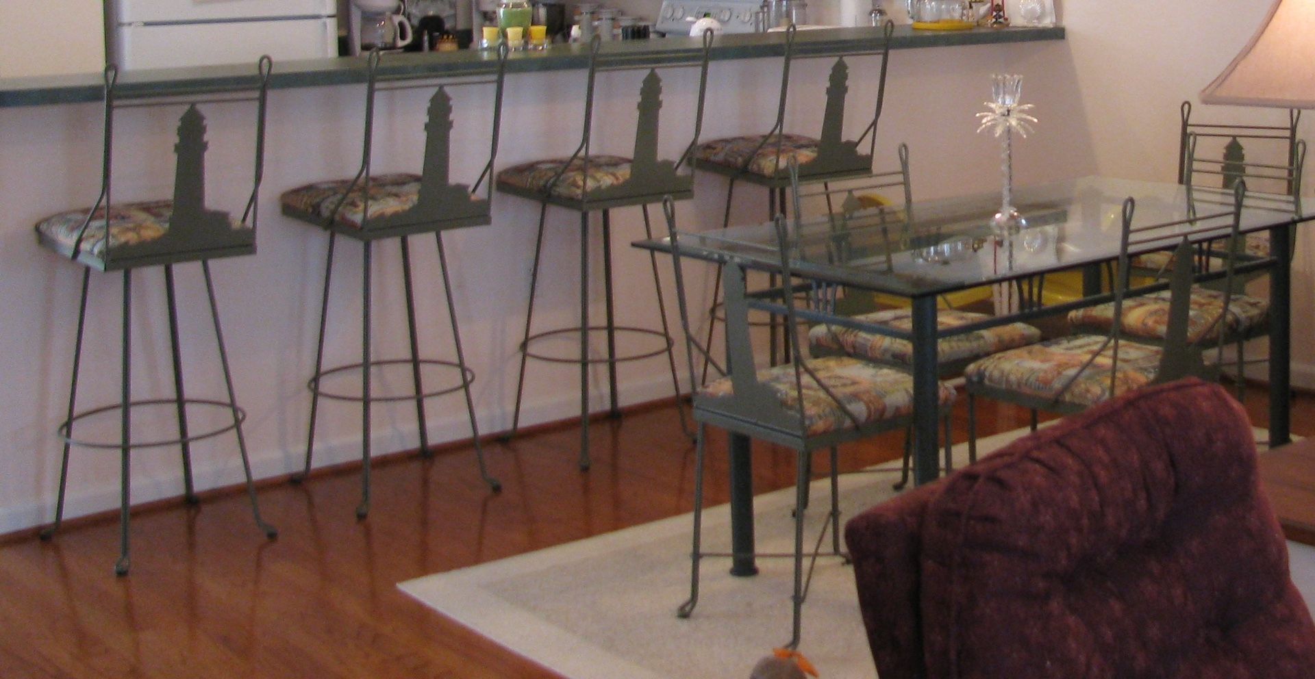 Nautical Glass Top Dining Set