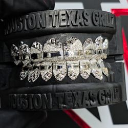 8 Top 8 Bottom Silver Grillz 