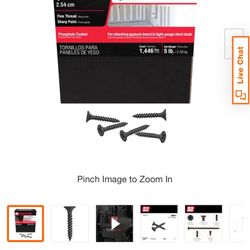 1” Fine Thread Sharp Point Drywall  Screws 5lbs
