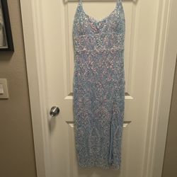 Baby Blue Sequin Dress