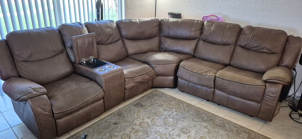 Brown Sectional