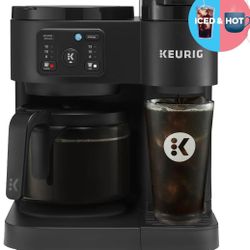 Keurig K-Duo Essentials, Hot & Iced Single-Serve K-Cup Pod Coffee Maker & Carafe, Black
