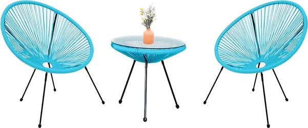 Patio furnitur 3 pc Acapulco chair set