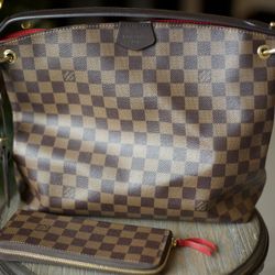 Louis Vuitton Graceful PM Hand Bag W/ Wallet 