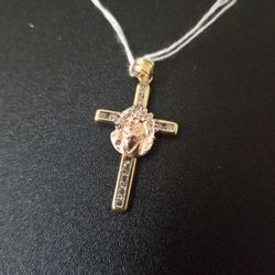 14k Yellow/ Rose Gold Jesus Peice